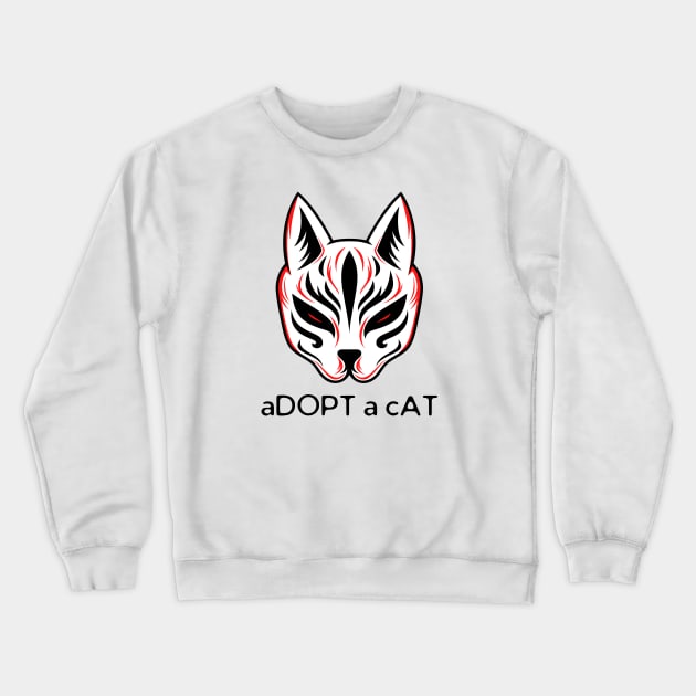 Demon Cat Crewneck Sweatshirt by HobbyAndArt